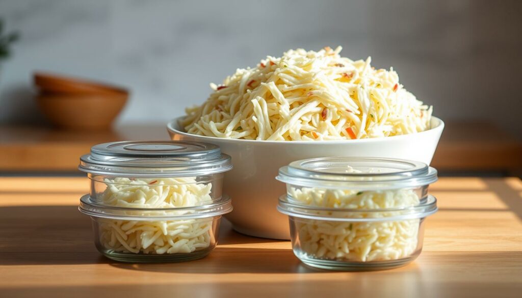 How to store coleslaw in containers